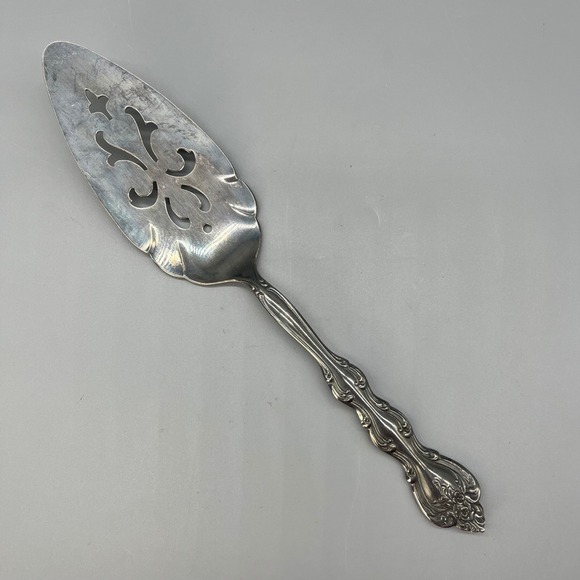 Vtg International Silverplate INTERLUDE 1971‎ Cake Pie Serving Utensil Floral - Picture 1 of 8